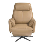 Angel Cerdá homokszínű design fotel front nézetből 108 cm