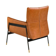 Angel Cerdá design bőrfotel hátulnézet arany lábvégződésekkel