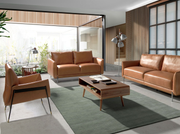 Angel Cerdá barna design fotel nappali összeállításban