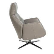 Angel Cerdá szürke bőr pihenőfotel oldalnézet