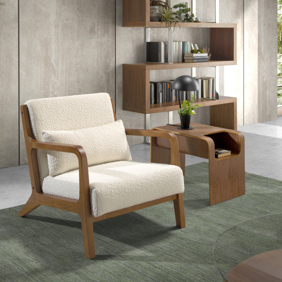 Kortárs fotel fehér 74 cm