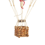 Vintage stílusú, függeszthető kialakítású, kék-bézs színű dekorációs hőlégballon