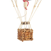 Vintage stílusú, függeszthető kialakítású, kék-bézs színű dekorációs hőlégballon