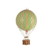 Vintage stílusú, függeszthető kialakítású, zöld-bézs színű dekorációs hőlégballon