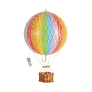 Vintage stílusú, függeszthető, szivárványszínű dekorációs hőlégballon