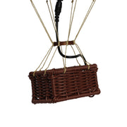 Vintage stílusú, függeszthető, kék-bézs színű dekorációs hőlégballon LED világítással