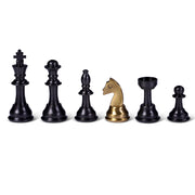 32 darabos, vintage stílusú, fémből készült, sakkfigura készlet