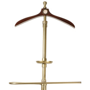 Vintage stílusú, sárgarézből készült, aranyszínű szobainas beépített órával.