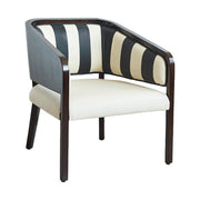 MID-CENTURY MODERN kaucsukfa bőr klubfotel 70 cm