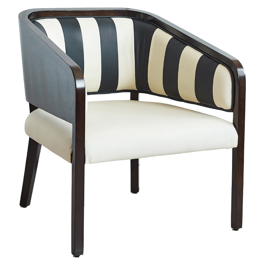 MID-CENTURY MODERN kaucsukfa bőr klubfotel 70 cm