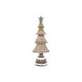 Mézeskalács fenyőkúp 32,5 cm – frontális nézet, műgyanta, Gingerbread kollekció