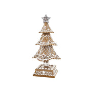 Műgyanta mézeskalács fenyődísz – perspektivikus nézet, részletgazdag írókázással