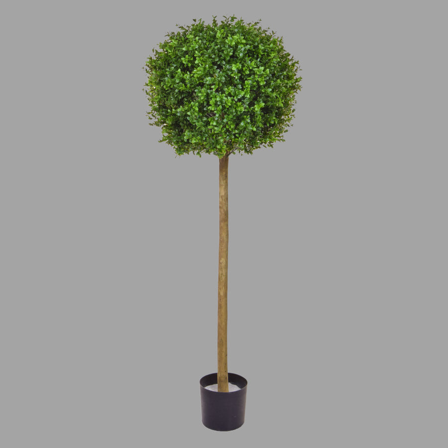 Élethű, UV-álló kialakítású, 120 cm magas, zöld színű buxus bokor műnövény