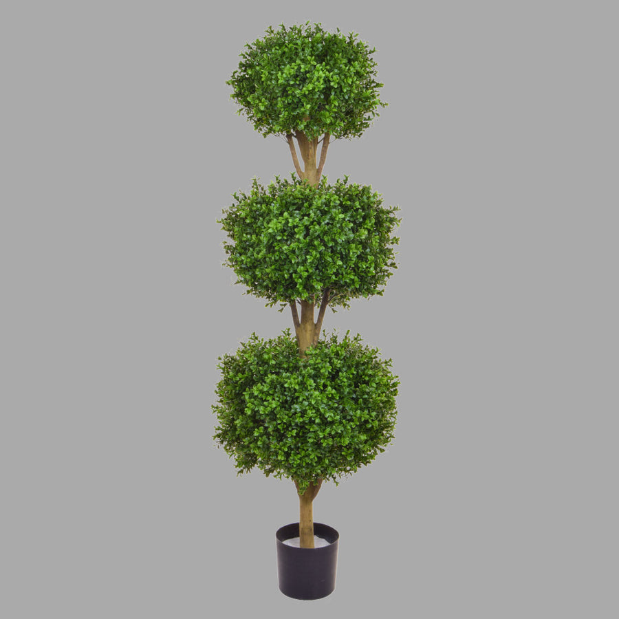 Élethű megjelenésű, UV-álló kialakítású, zöld színű buxus bokor műnövény