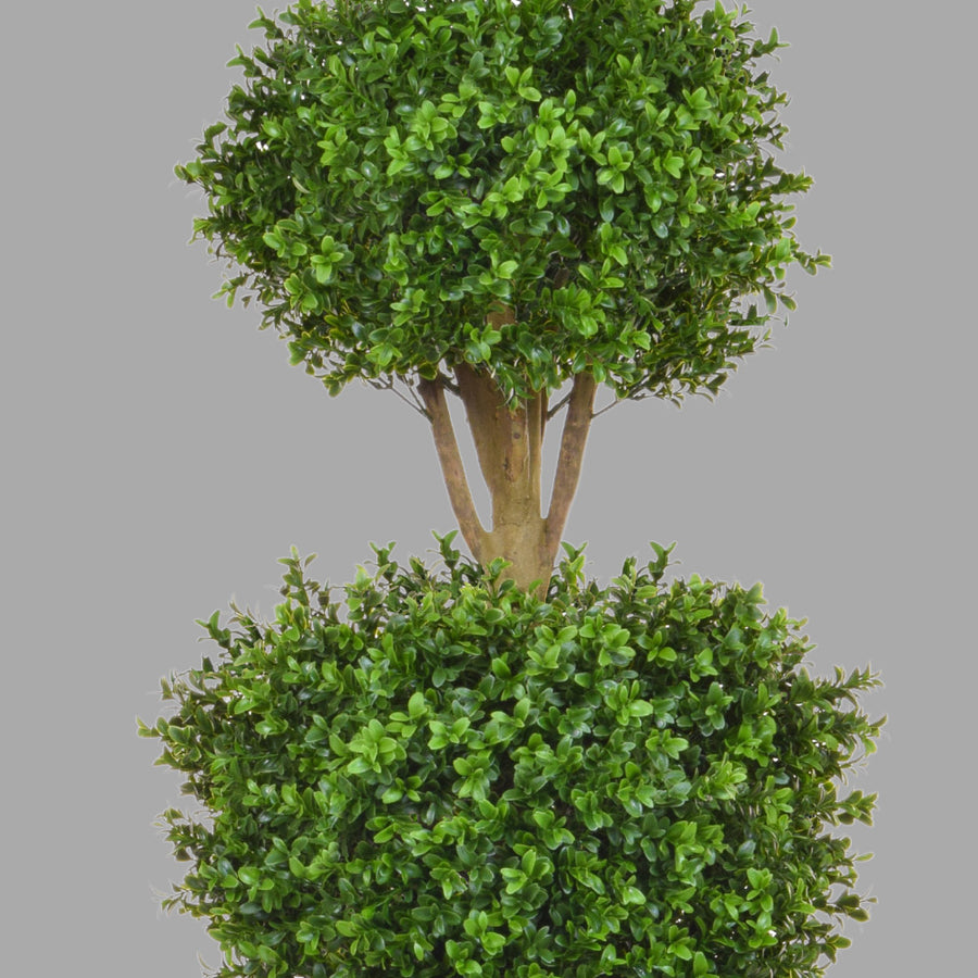 Élethű megjelenésű, UV-álló kialakítású, zöld színű buxus bokor műnövény