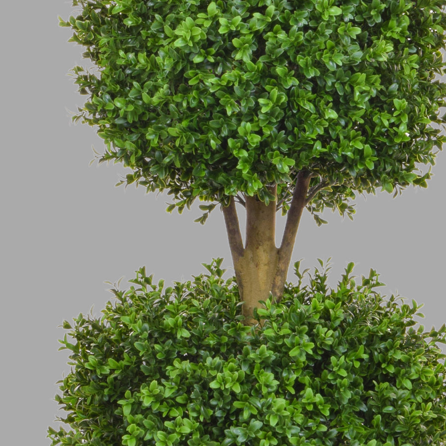 Élethű megjelenésű, UV-álló kialakítású, zöld színű buxus bokor műnövény