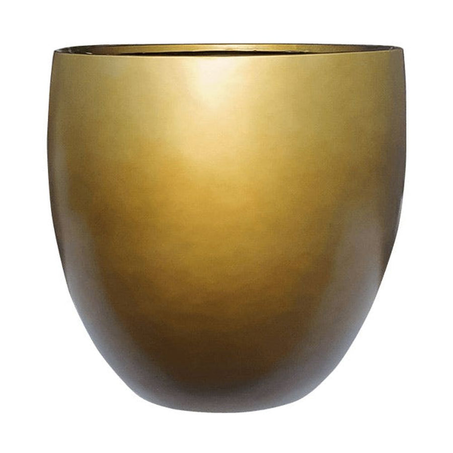 BAQ Gradient kaspó matt mézszínben, kézzel festett, kerekded forma – kisebb méret