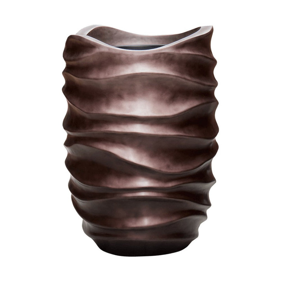 BAQ Gradient kompozit kaspó Matt Coffee – nagy méret, elölnézet