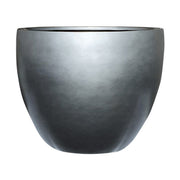 Belső ültetőkaspóval ellátott, szürke színű, dizájn műgyanta kaspó