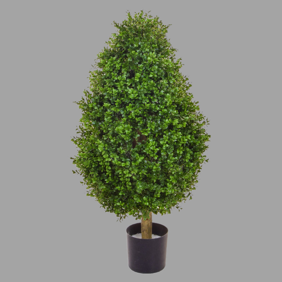 Élethű, UV-álló kialakítású, 60 cm magas, zöld színű buxus bokor műnövény