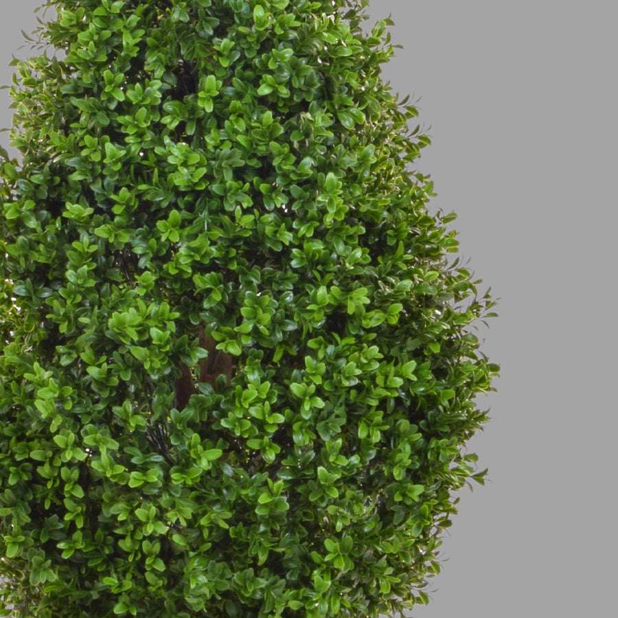 Élethű, UV-álló kialakítású, 90 cm magas, zöld színű buxus bokor műnövény