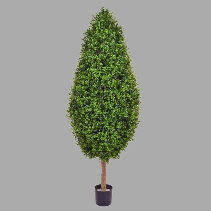 Élethű, UV-álló kialakítású, zöld színű buxus bokor műnövény