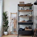 loft állvány teljes enteriőrben konyhai kiegészítőkkel