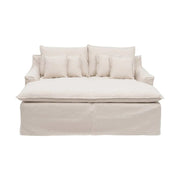 Óriás méretű, bézs színű, pamutvászon pihenőfotel. 