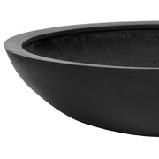 fekete színű, fiberstone anyagból készült ültetőtál - részletfotó