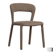 Kortárs stílusú, 76 cm magas, taupe színű buklé kárpitozású étkezőszék
