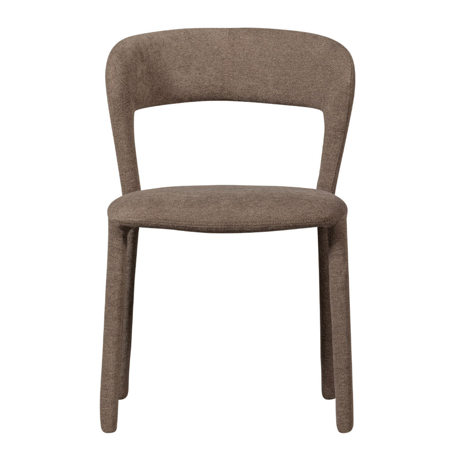 Kortárs stílusú, 76 cm magas, taupe színű buklé kárpitozású étkezőszék