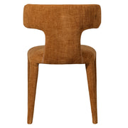 Kortárs stílusú, fahéjszínű szövettel kárpitozott, 78 cm magas étkezőszék