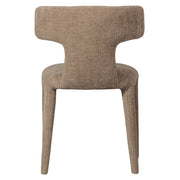 Kortárs stílusú, homokszínű szövettel kárpitozott, 78 cm magas étkezőszék 