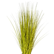 Zöld színű, mű japánfű bokor, fekete műanyag kaspóban