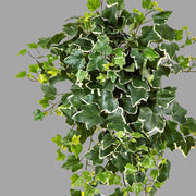 Élethű megjelenésű, 65 cm hosszú, UV-álló, zöld színű, tarka levelű borostyán csüngő műnövény