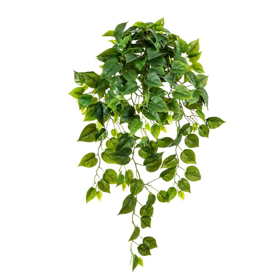 Élethű megjelenésű, 85 cm hosszú, zöld színű aprólevelű filodendron csüngő műnövény 