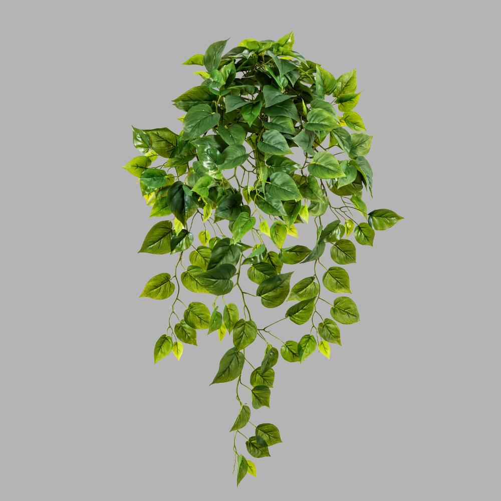 Élethű megjelenésű, 85 cm hosszú, zöld színű aprólevelű filodendron csüngő műnövény 