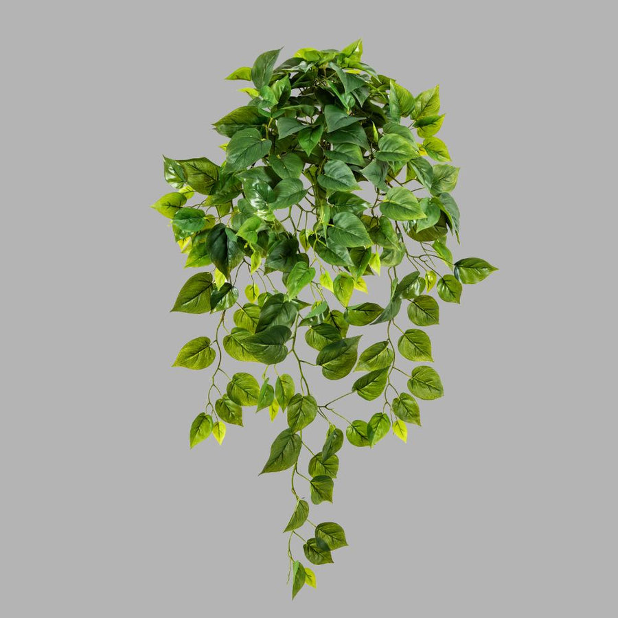 Élethű megjelenésű, 85 cm hosszú, zöld színű aprólevelű filodendron csüngő műnövény 