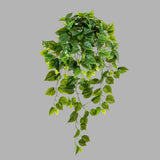 Élethű megjelenésű, 85 cm hosszú, zöld színű aprólevelű filodendron csüngő műnövény 