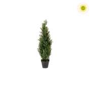 UV-álló, 90 cm magas mű cédrus tuja műnövény fekete, műanyag cserépben