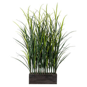 120 cm magas és 30 cm hosszú, élethű, díszfű térelválasztó faládában