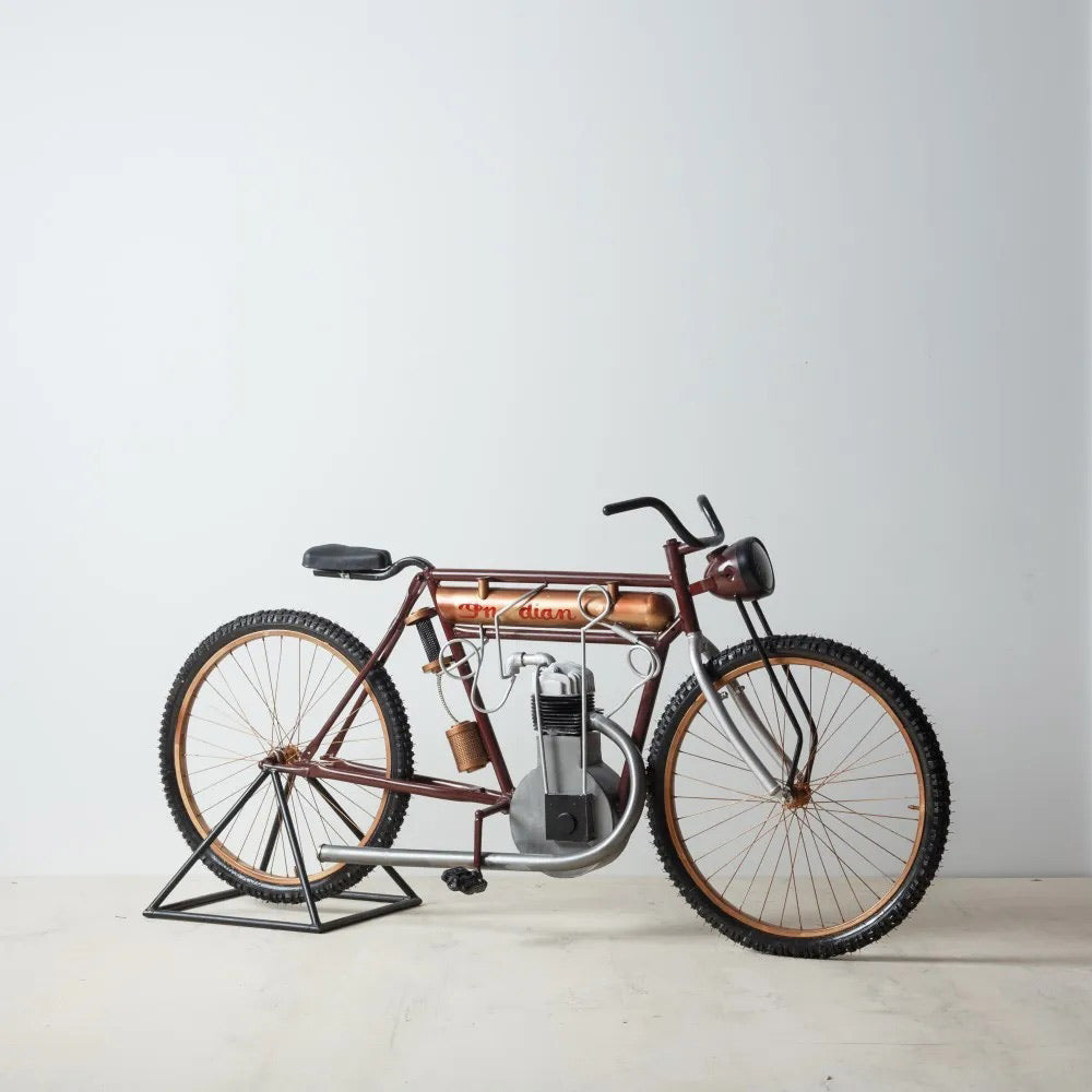 Vintage stílusú, dekorációs, élethű Indian motorkerékpár replika