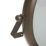 Loft stílusú, antikolt rézszínű, 48 cm széles és 40 cm magas, fém falitükör