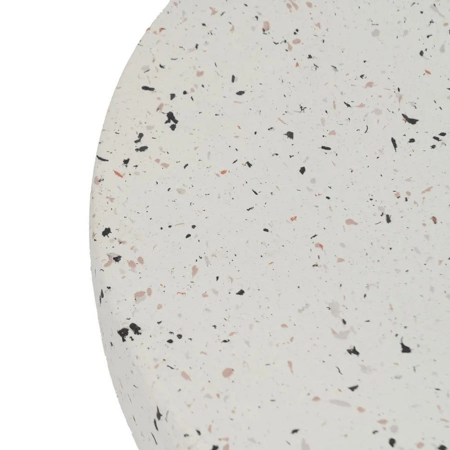 fehér terrazzo hatású lerakóasztal termékfotó