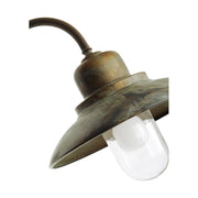 Loft stílusú, rézből készült falikar lámpa üvegbúrával