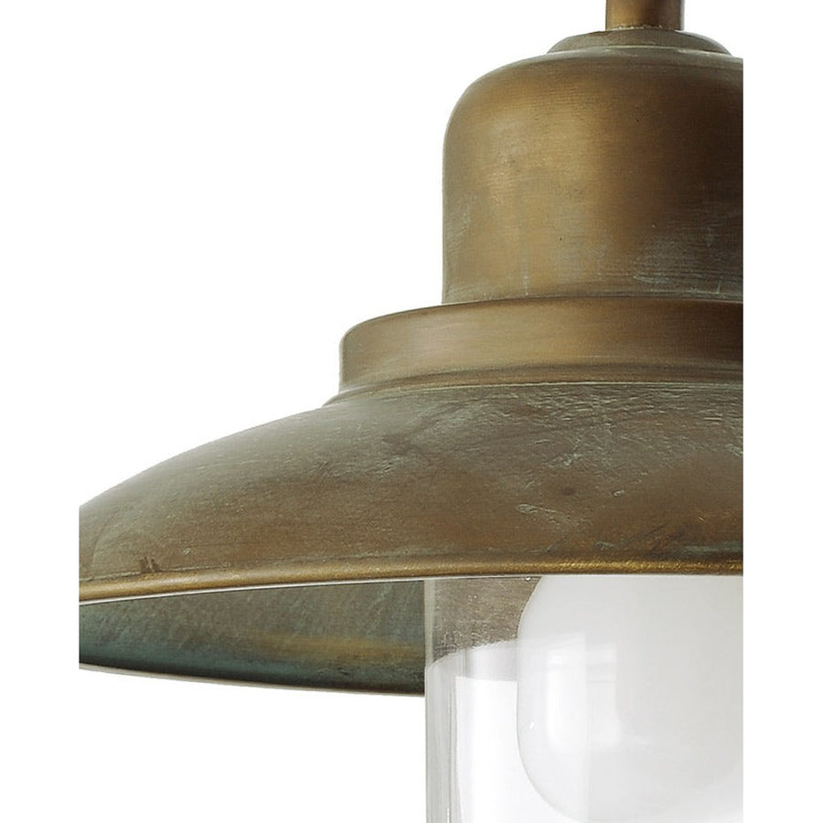 Loft stílusú, rézből készült falikar lámpa üvegbúrával