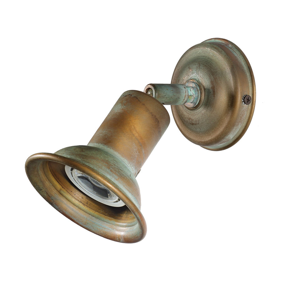 Vintage stílusú, réz spot lámpa egy foglalattal.