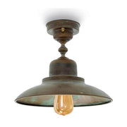 Loft stílusú, rézből készült mennyezeti lámpa