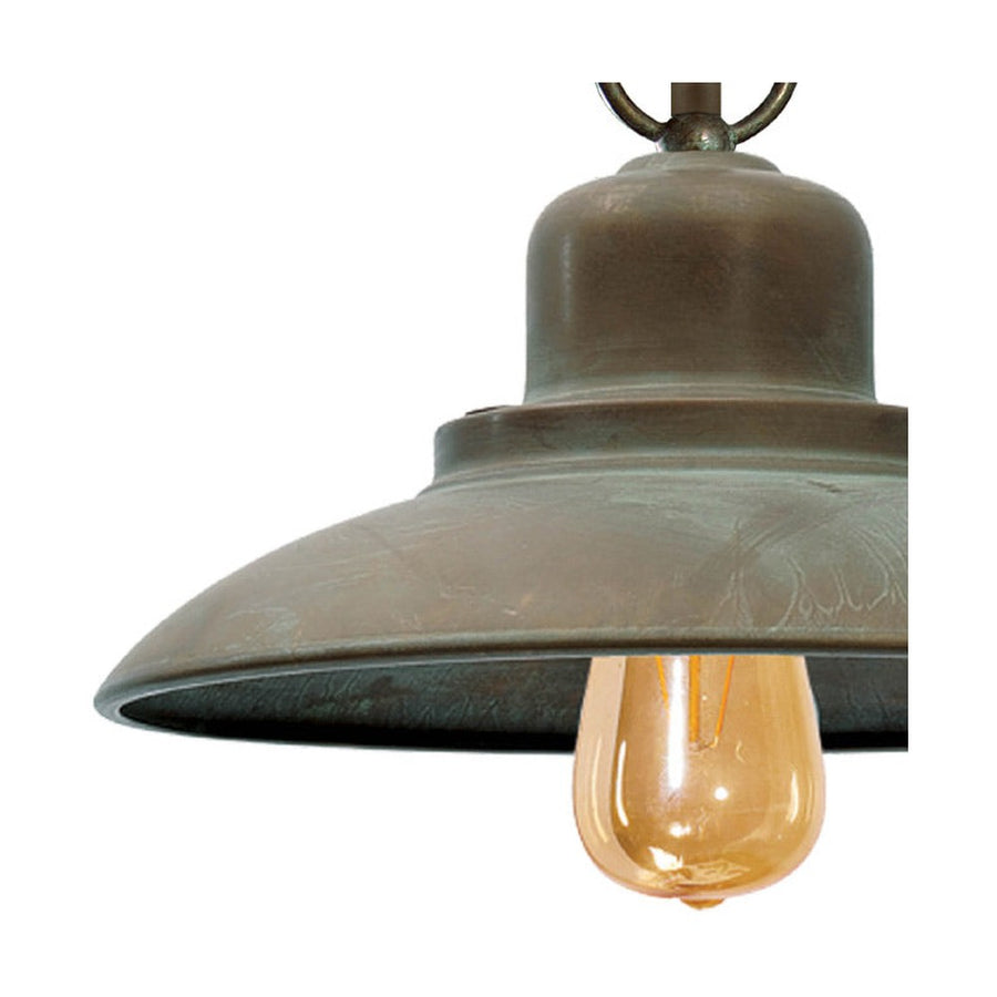 Loft stílusú, rézből készült függeszték lámpa