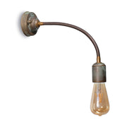 Loft stílusú, rézből készült, 48 cm hosszú, flexibilis falikar